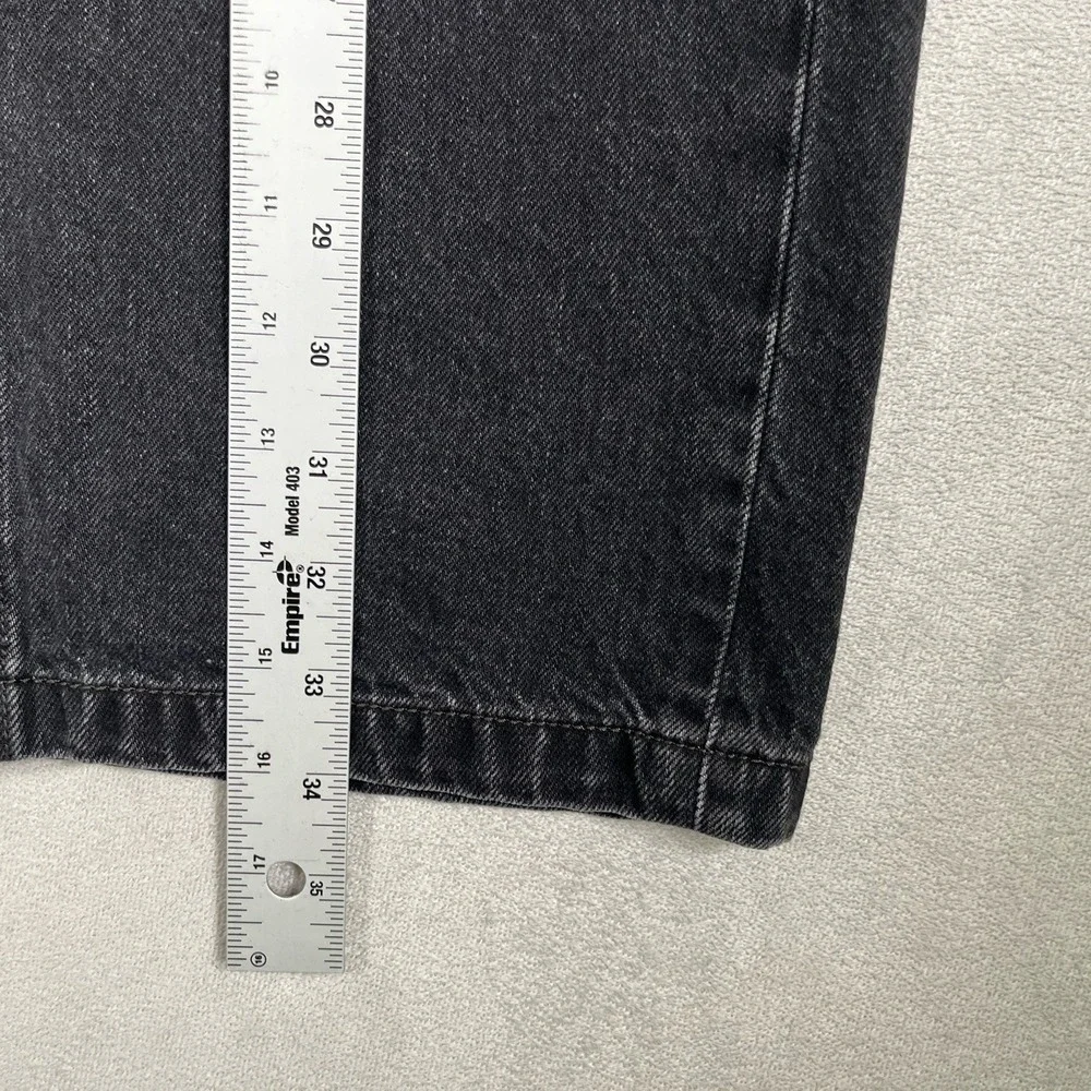 Levi's Premium Button Midi Skirt Women's 26 Black Denim Mid Rise A-Line